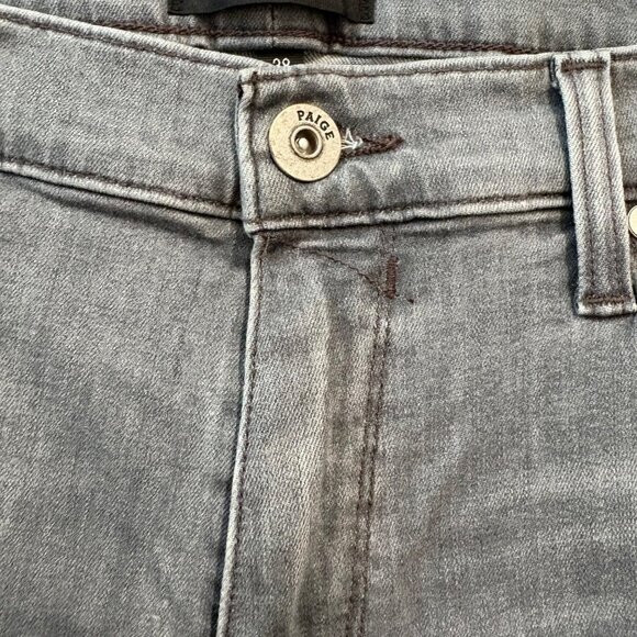 Paige Mens Grey Straight-Leg Jeans Size 38 Comfortable Fit - Picture 8 of 12